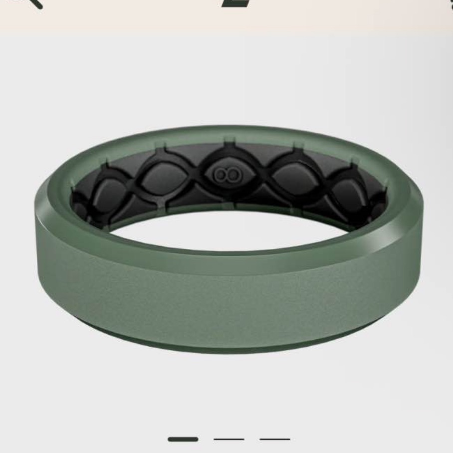 Groove Ring Zeus Iron Moss Thin